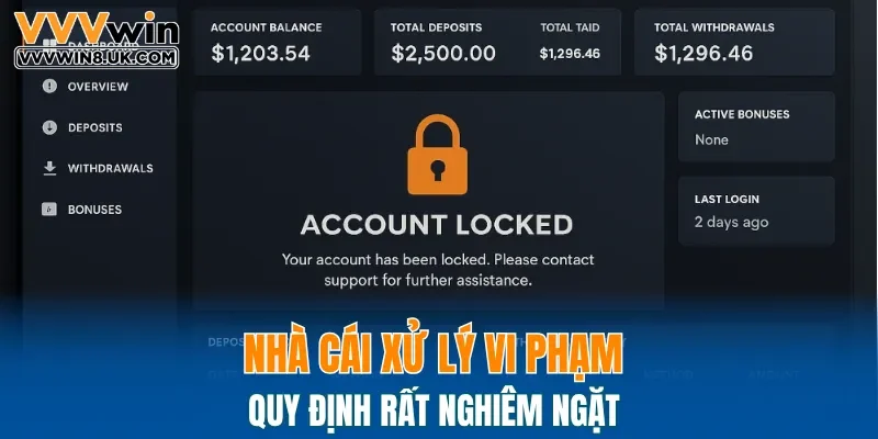 Nhà cái xử lý vi phạm quy định rất nghiêm ngặt 